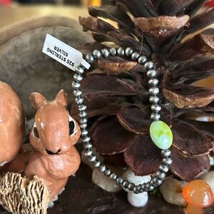 925 Sterling Italian pearls Palomino turquoise bracelet